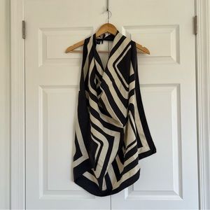 Black and Cream silk scarf